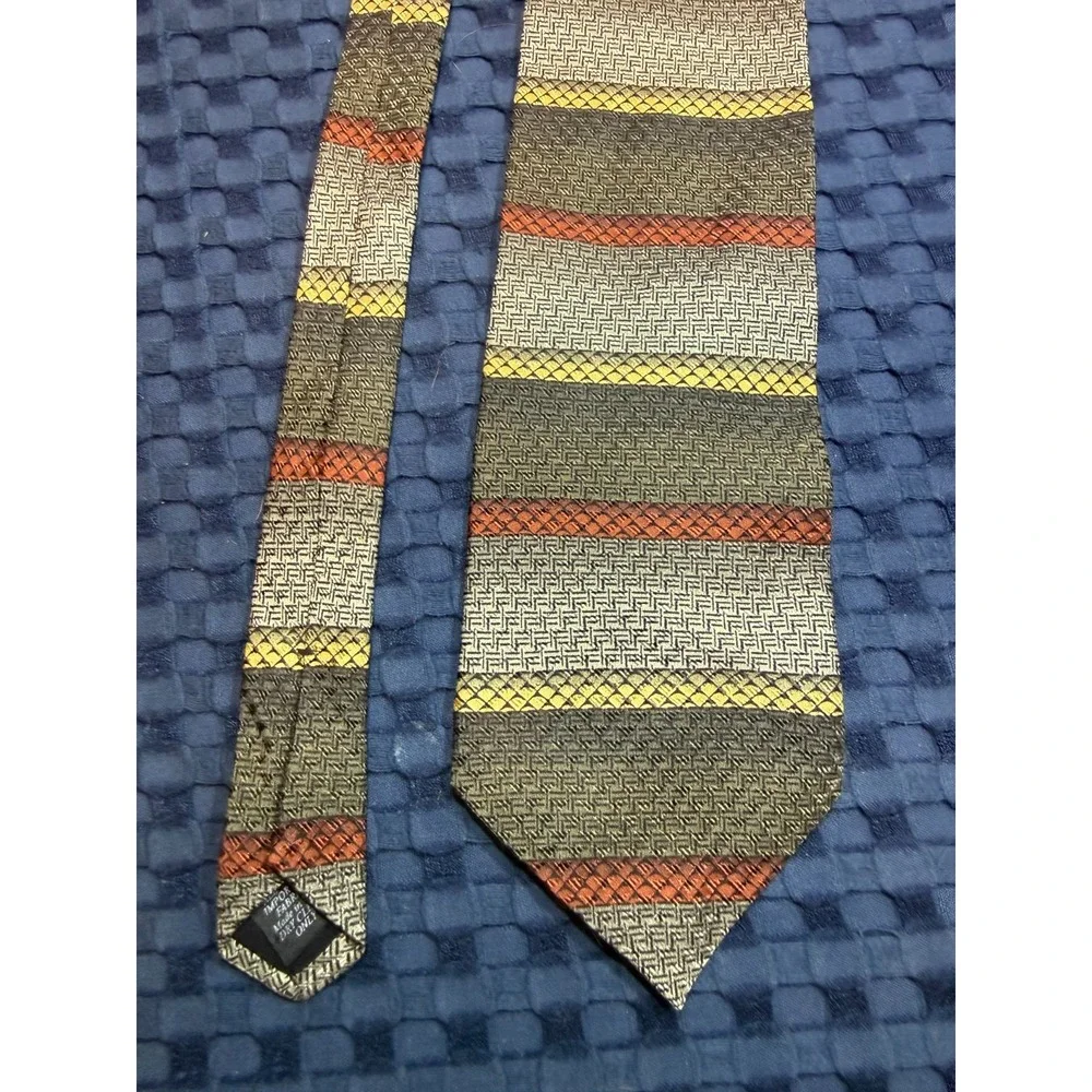 Vintage Martin Wong Studio 100% Silk Tie Abstract Multicolor